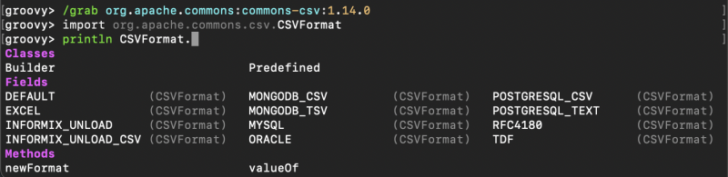 New Groovysh Repl code completion