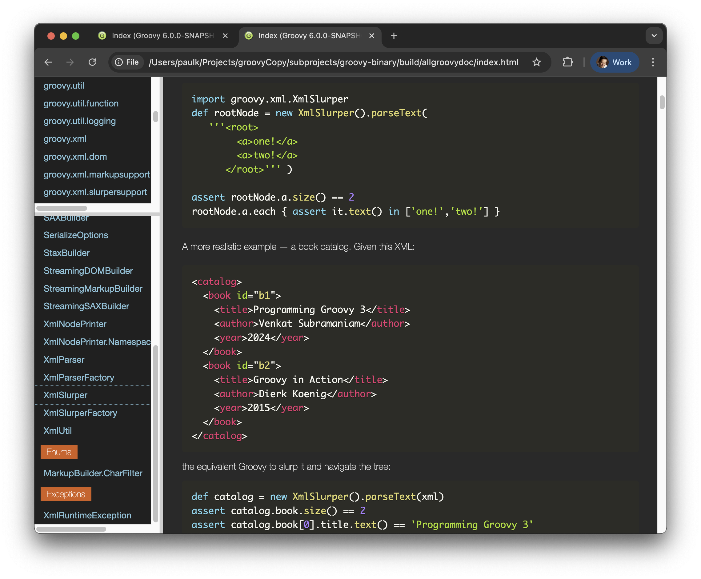 Groovydoc dark theme
